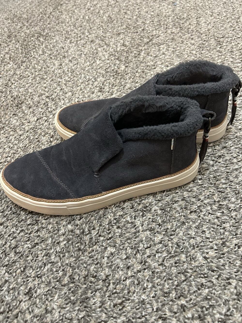 TOMS Women's Navy Suede Paxton Slip On Ankle Boots US Size 8